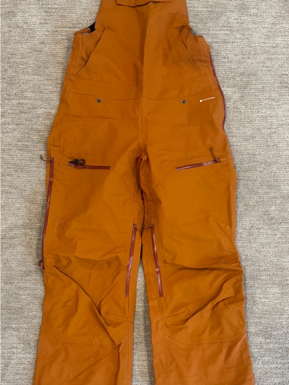Flylow Snow Bibs | Size M | Rust Orange